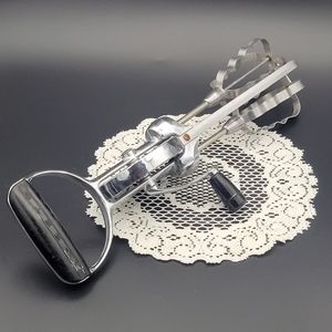 Vintage Flint Best Ekco Handheld Crank Stainless Steel Double Beaters